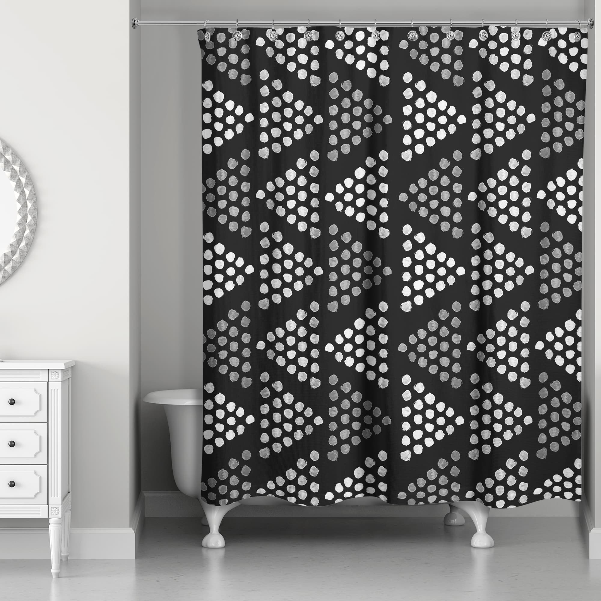 Dotted Triangle Shower Curtain